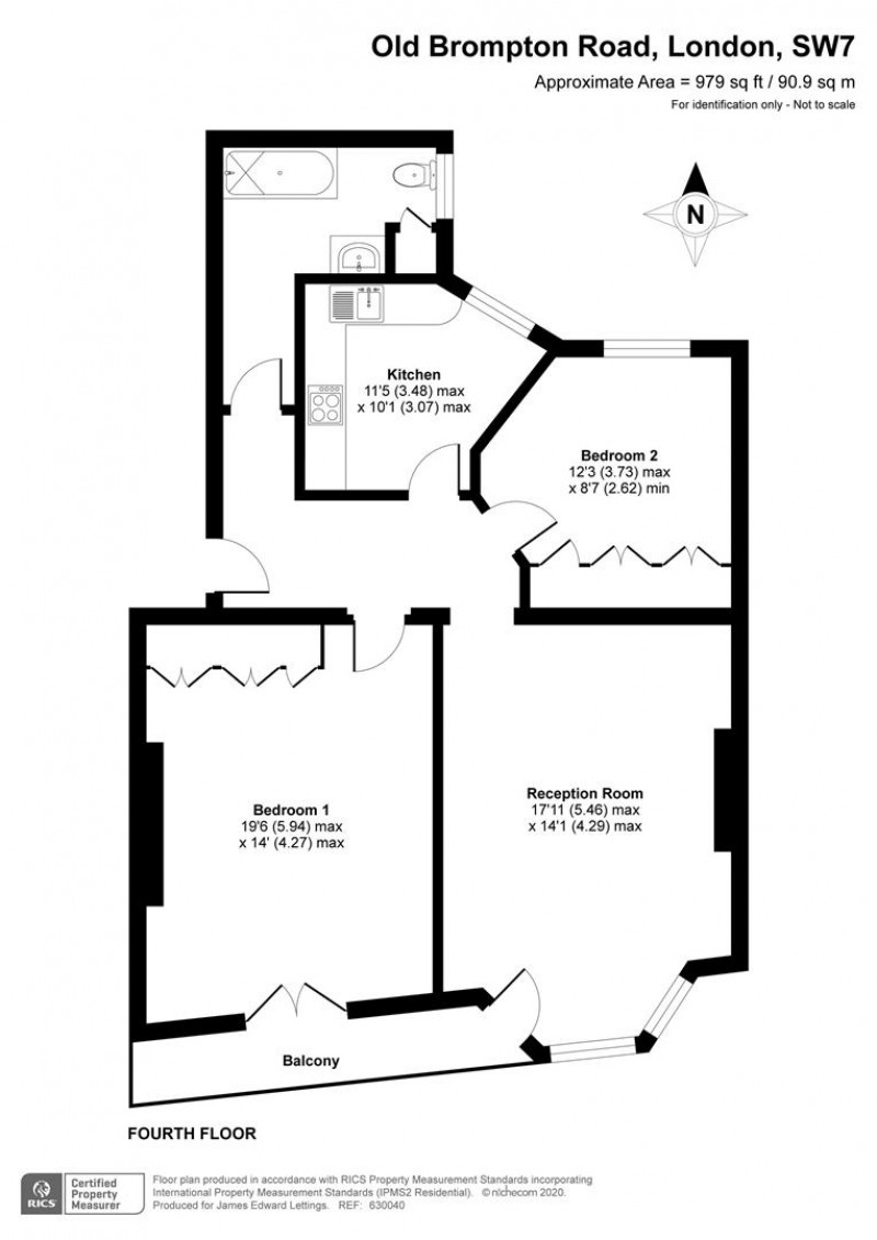 Floorplan for Old Brompton Road, London