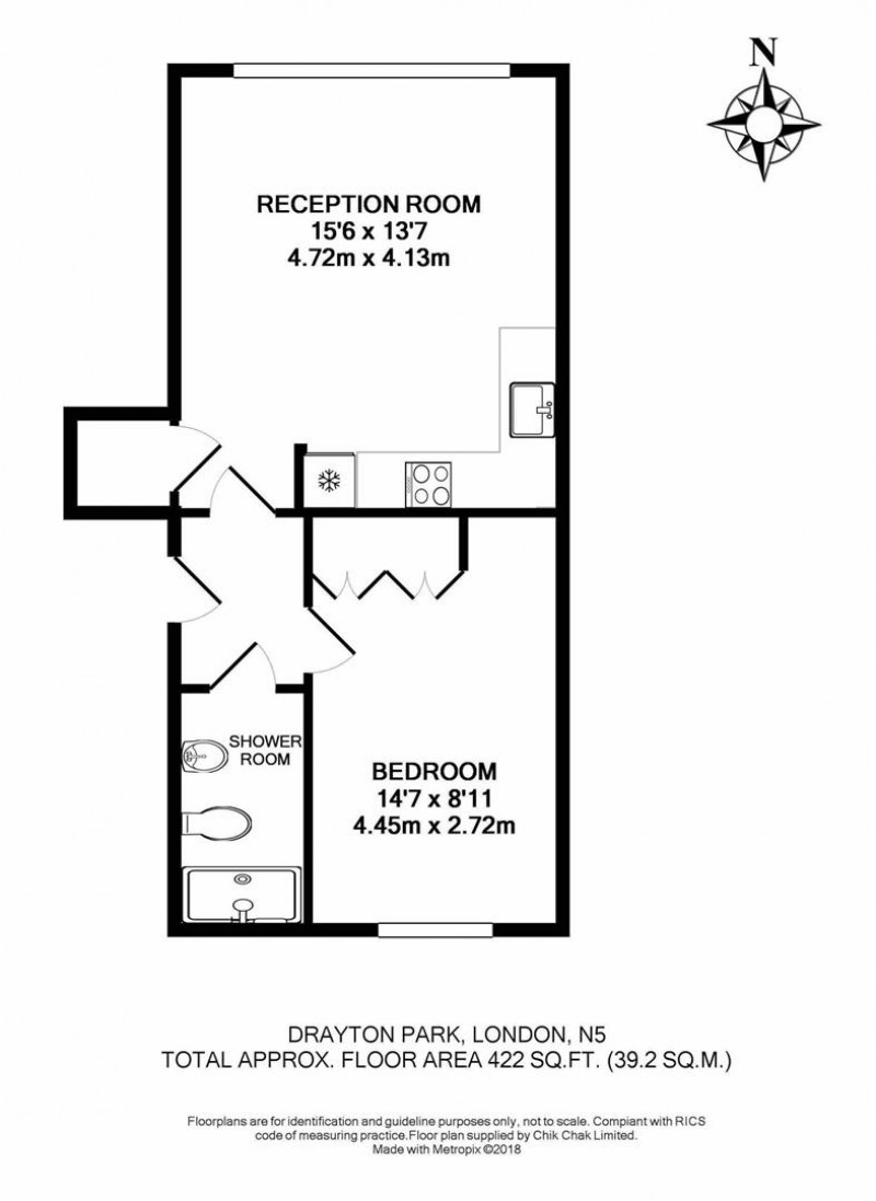 Floorplan for Drayton Park, N5 1PB