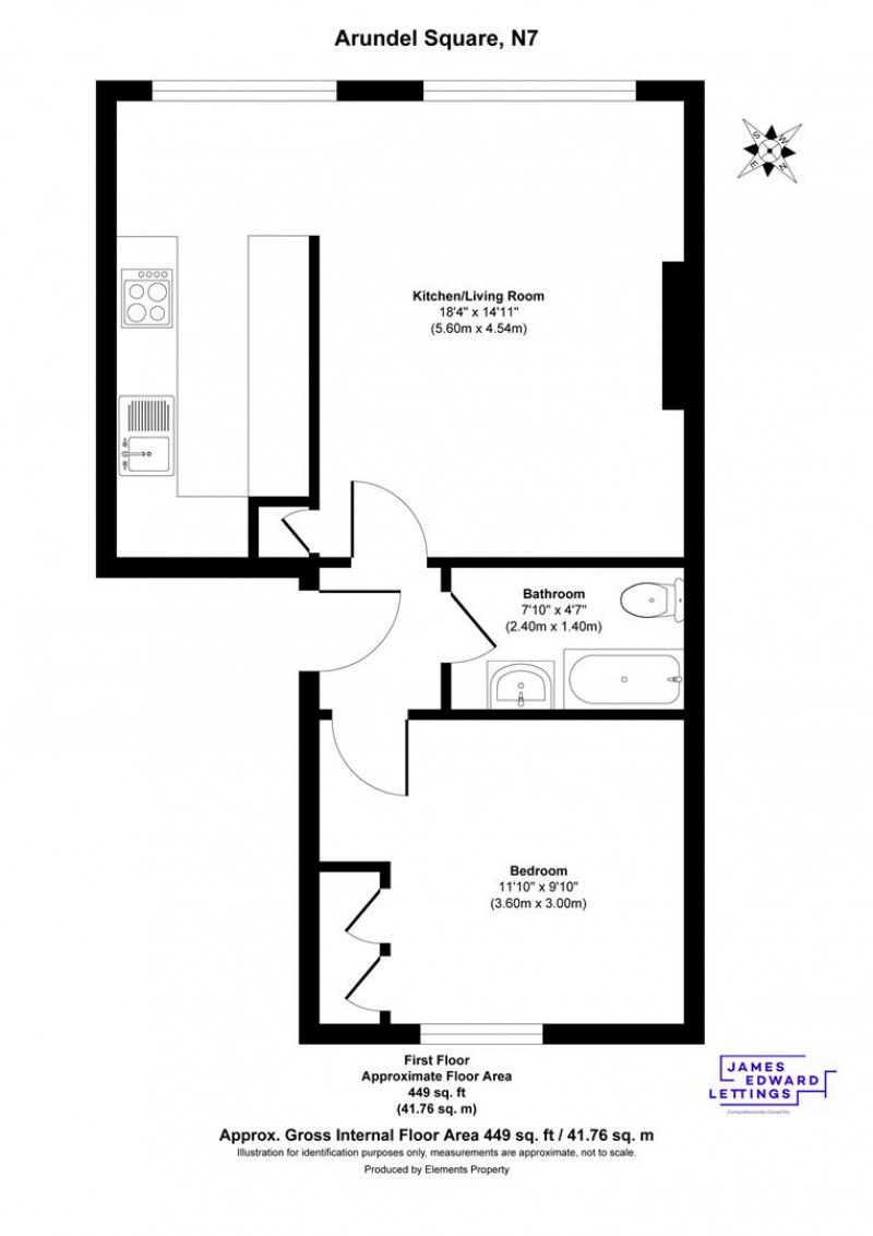 Floorplan for Arundel Square, London