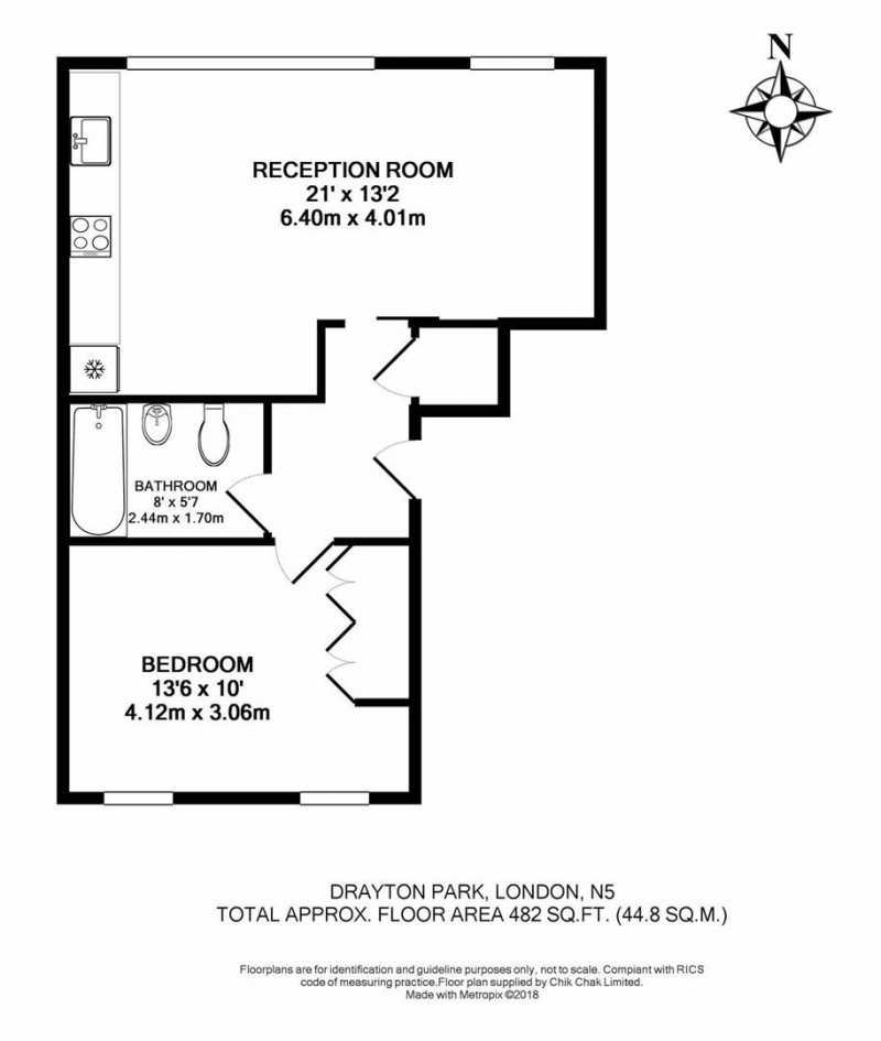 Floorplan for Drayton Park, London