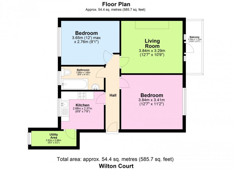 Floorplan for Wilton Court, Wilton Road, London