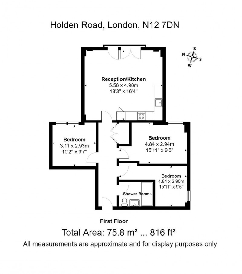 Floorplan for Holden Road, N12 7DN