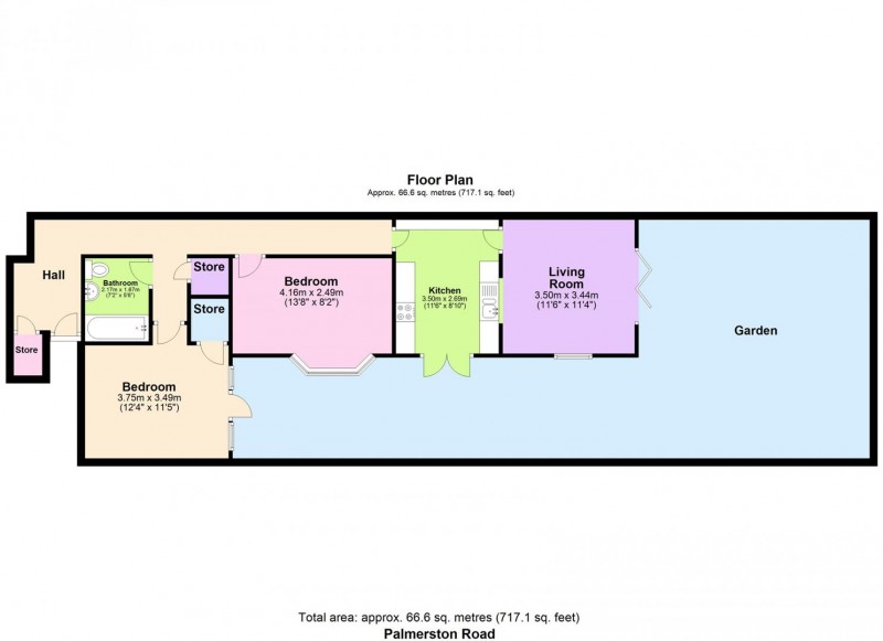 Floorplan for Palmerston Road, London