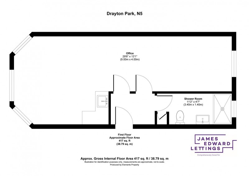 Floorplan for Drayton Park, N5 1PB