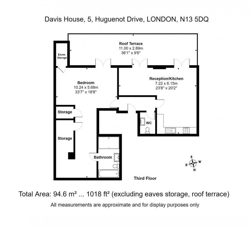 Floorplan for Huguenot Drive, N13 5DQ