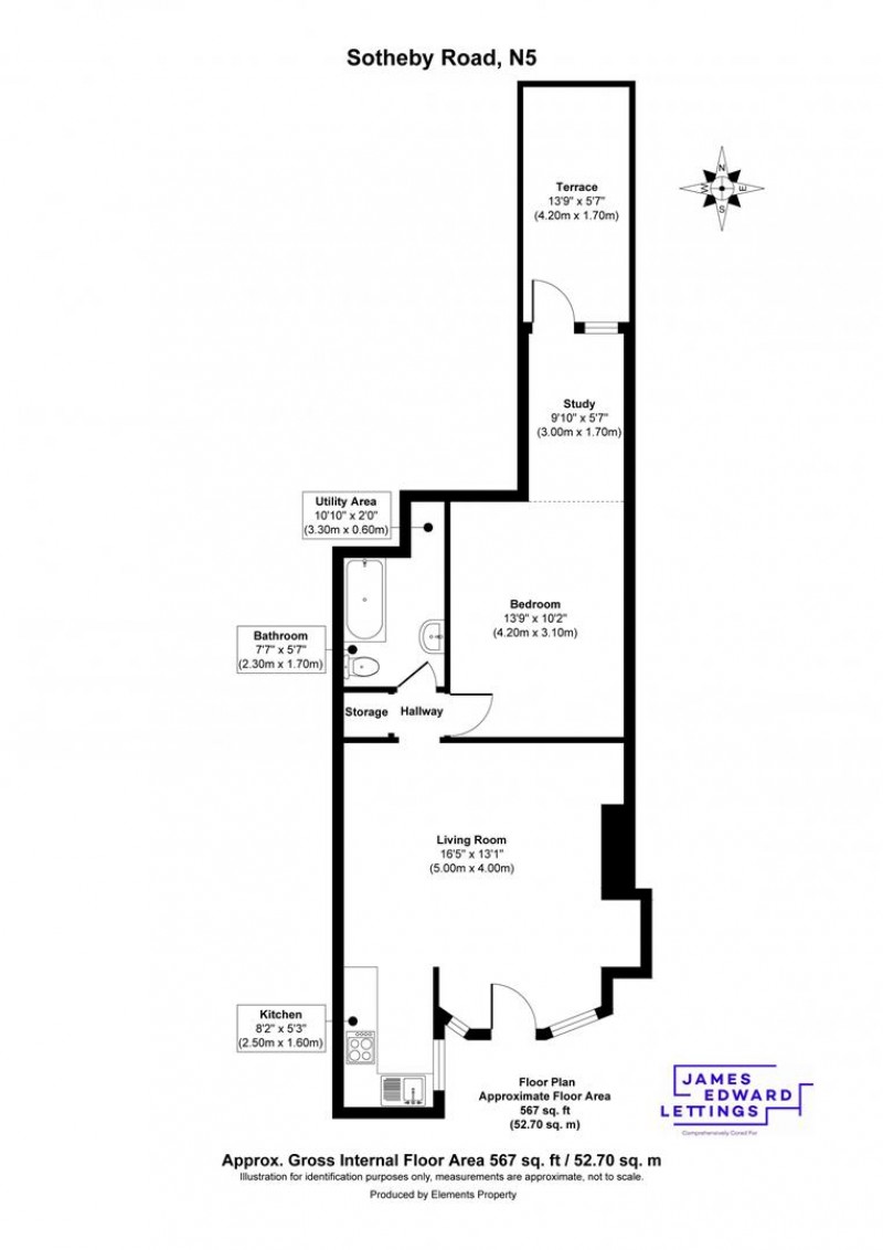 Floorplan for Sotheby Road, London