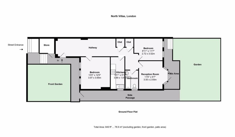 Floorplan for North Villas, London