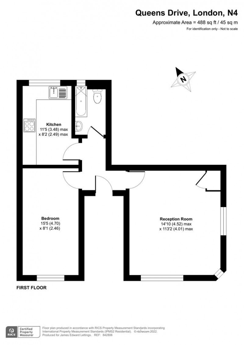 Floorplan for Queens Drive, N4 2HW