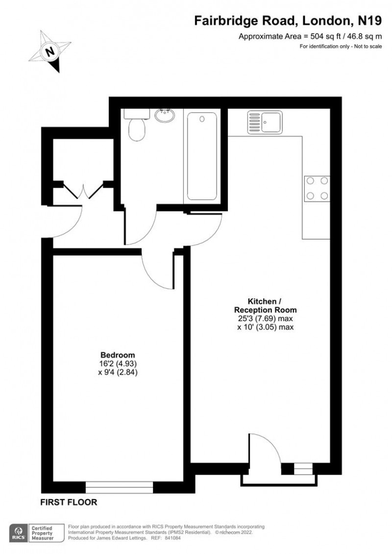 Floorplan for Fairbridge Road, N19 3HS