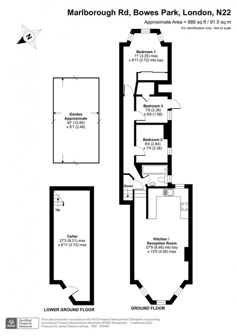 Floorplan for Marlborough Road, Bowes Park, N22 8NN