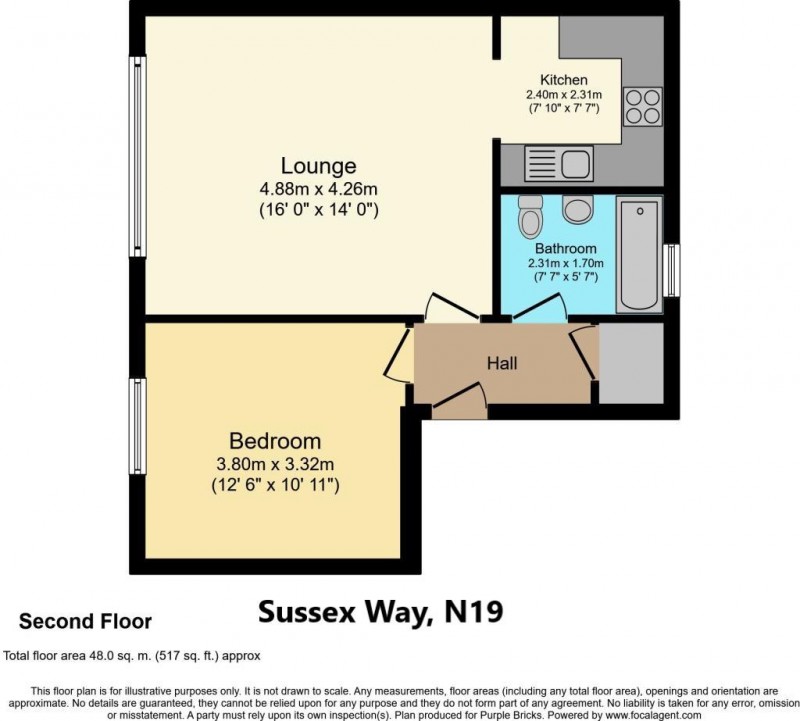 Floorplan for Eddison Court, N19 4DW