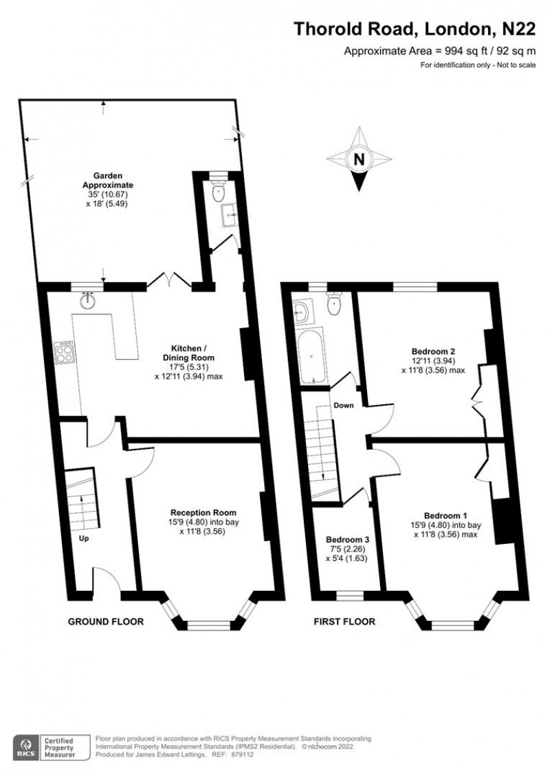 Floorplan for Thorold Road, N22 8YE