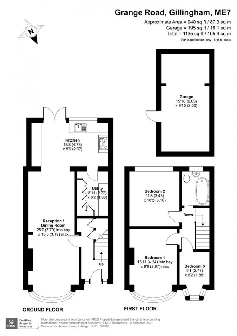 Floorplan for Grange Road, ME7 2QS