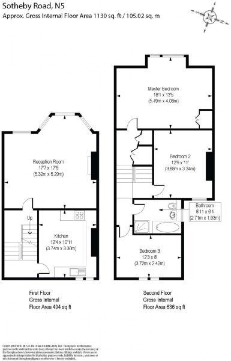 Floorplan for Sotheby Road, N5 2UT