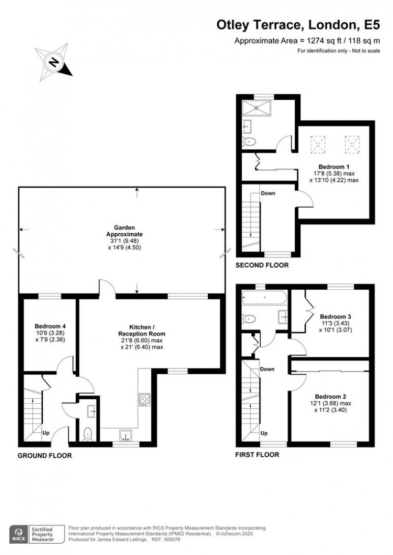 Floorplan for Otley Terrace, E5 9RG