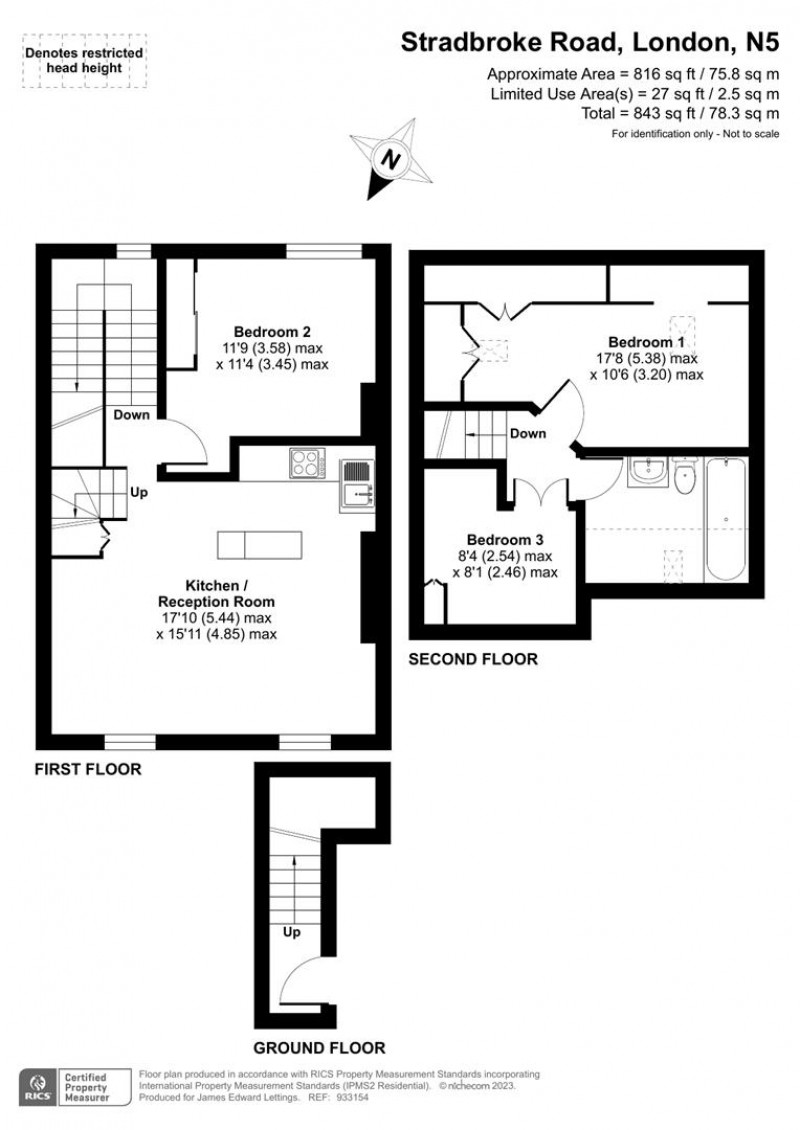 Floorplan for Stradbroke Road, N5 2PZ