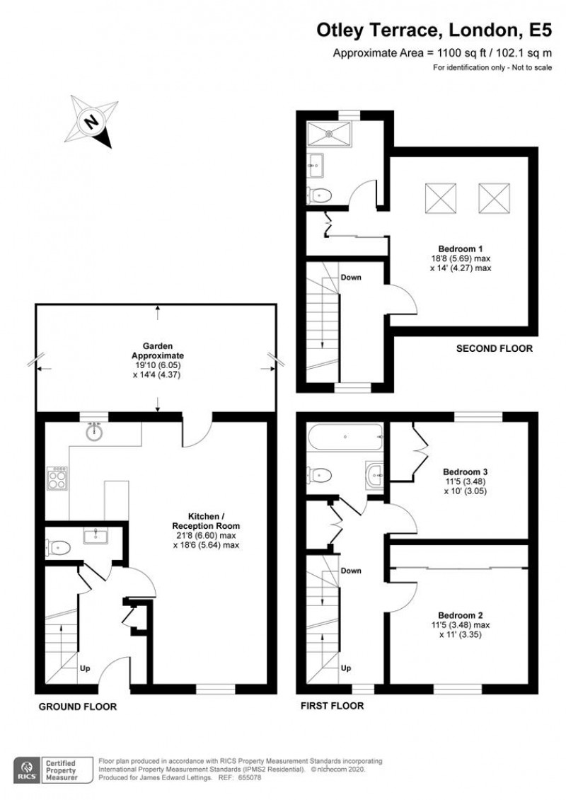 Floorplan for Otley Terrace, E5 9RG