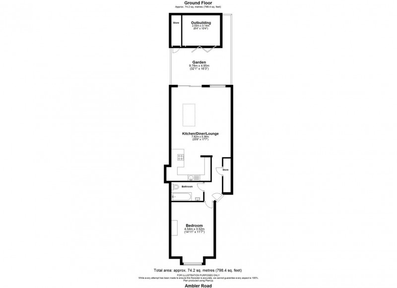Floorplan for Ambler Road, N4 2QT