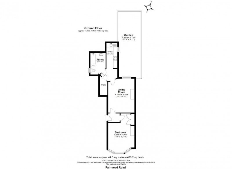 Floorplan for Fairmead Road, N19 4DF