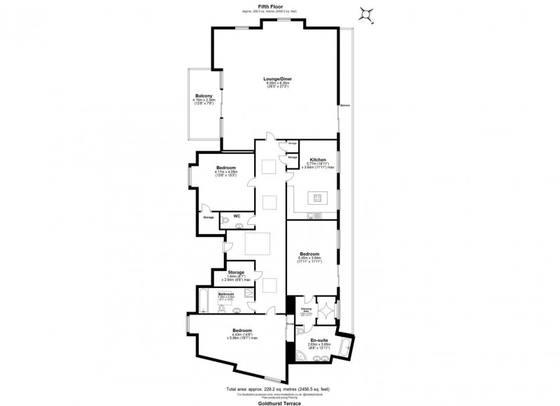 Floorplan for Goldhurst Terrace, NW6 3HY