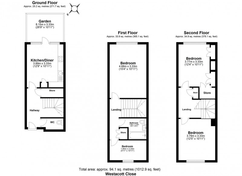 Floorplan for Westacott Close, N19 3LF