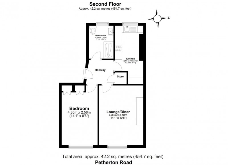 Floorplan for Petherton Road, N5 2QT