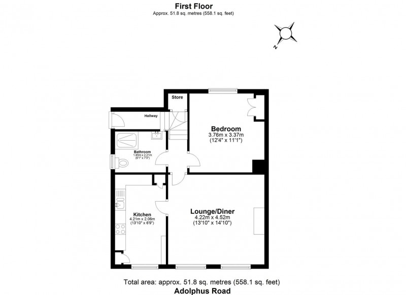 Floorplan for Adolphus Road, N4 2AZ