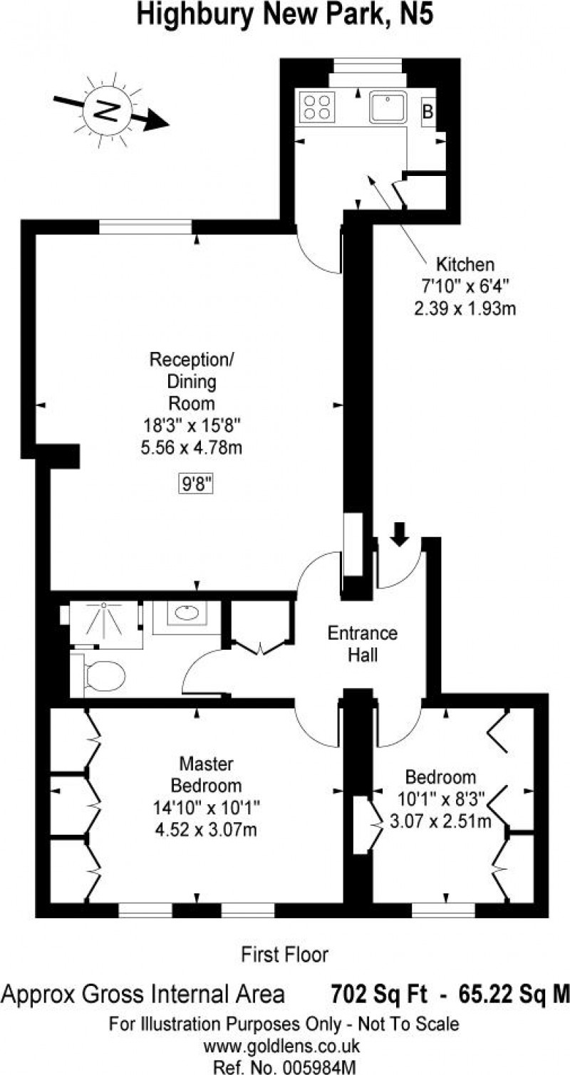 Floorplan for Highbury New Park, N5 2EU