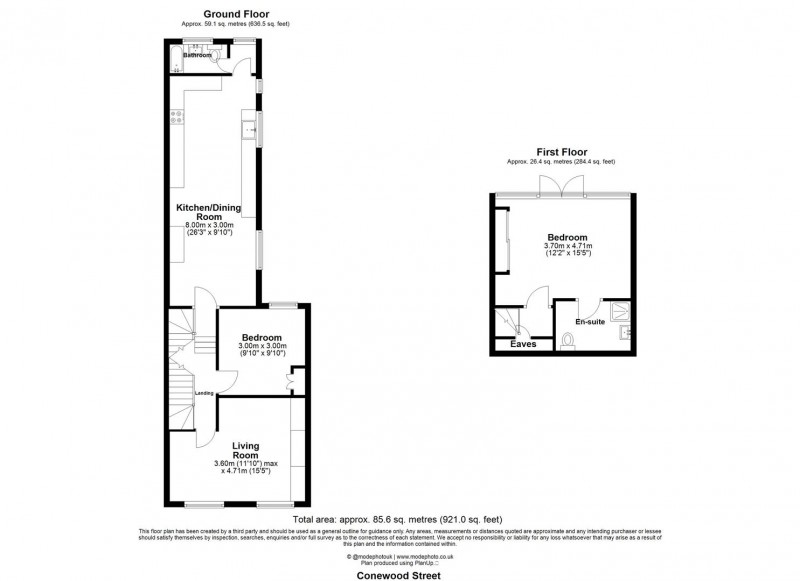 Floorplan for Conewood Street, N5 1DJ