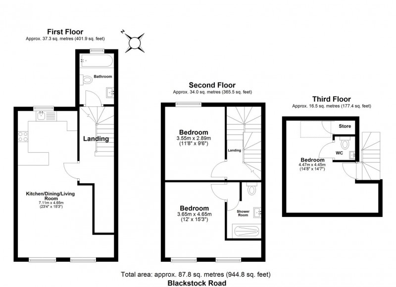 Floorplan for Blackstock Road, N4 2JS