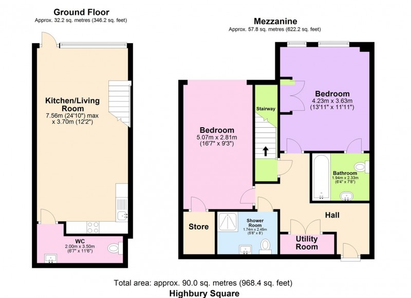 Floorplan for West Stand Apartments, N5 1FH