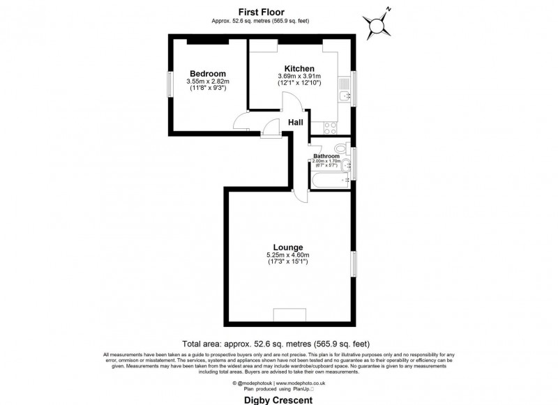 Floorplan for Digby Crescent, N4 2HR
