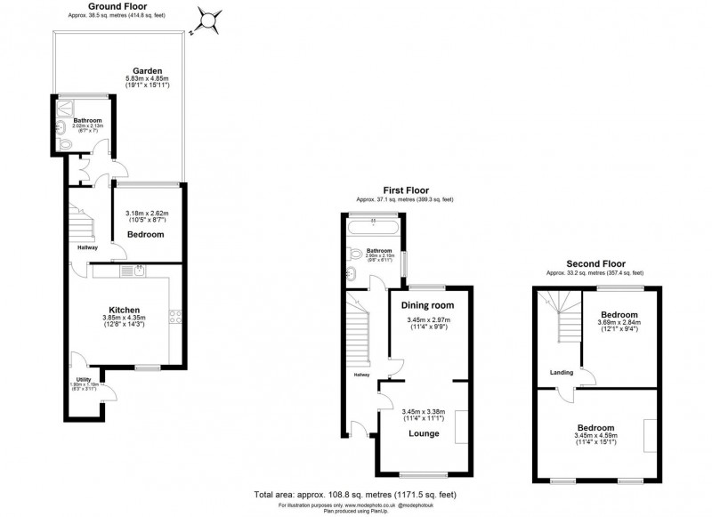 Floorplan for Chantry Street, N1 8NR
