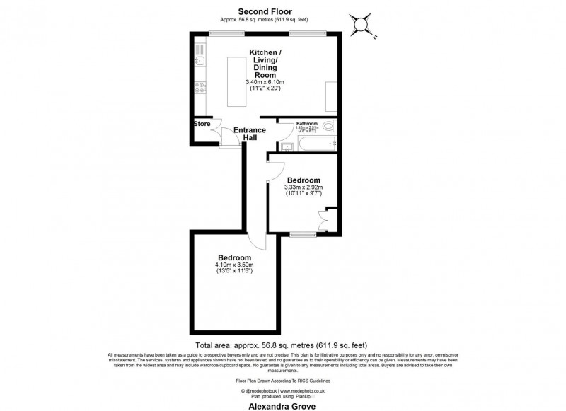Floorplan for Alexandra Grove, N4 2LQ