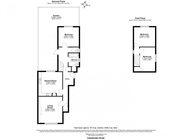 Floorplan for Caledonian Road, N7 9RF