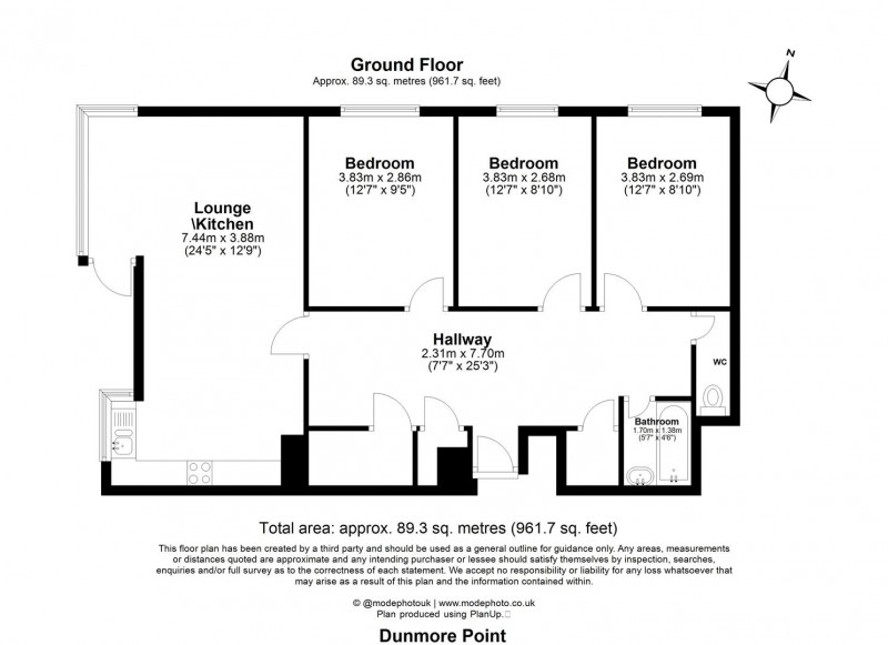 Floorplan for Gascoigne Place, E2 7LX
