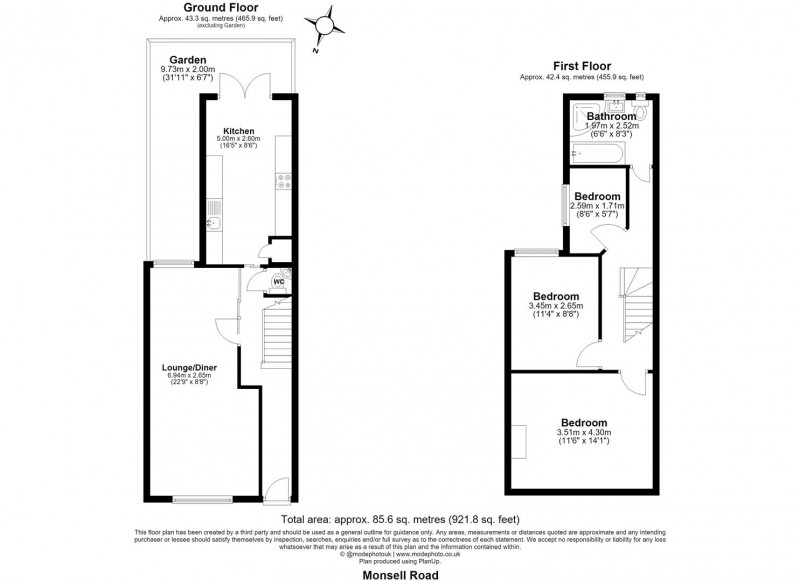 Floorplan for Monsell Road, N4 2EF